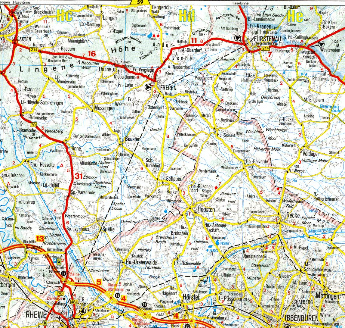 Map of Voltlage area